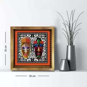 Image of 3030AHS-065 Multicolor Decorative Framed MDF Painting
