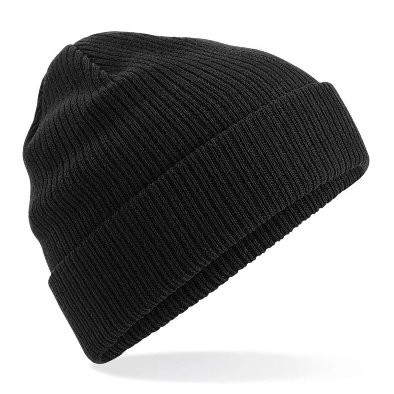 Image of Beechfield Beechfield Men Cotton Beanie in Black One Size Male 5059269517311