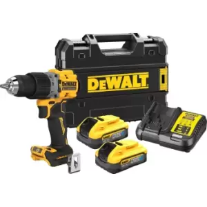 Image of DEWALT DCD805 18v XR Brushless Powerstack G3 Compact Combi Drill 2 x 5ah Li-ion Charger Case