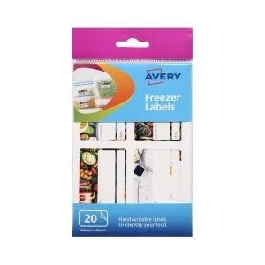 Image of Avery Freezer Labels 64 x 44mm Permanent Adhesive Pack of 20 Labels