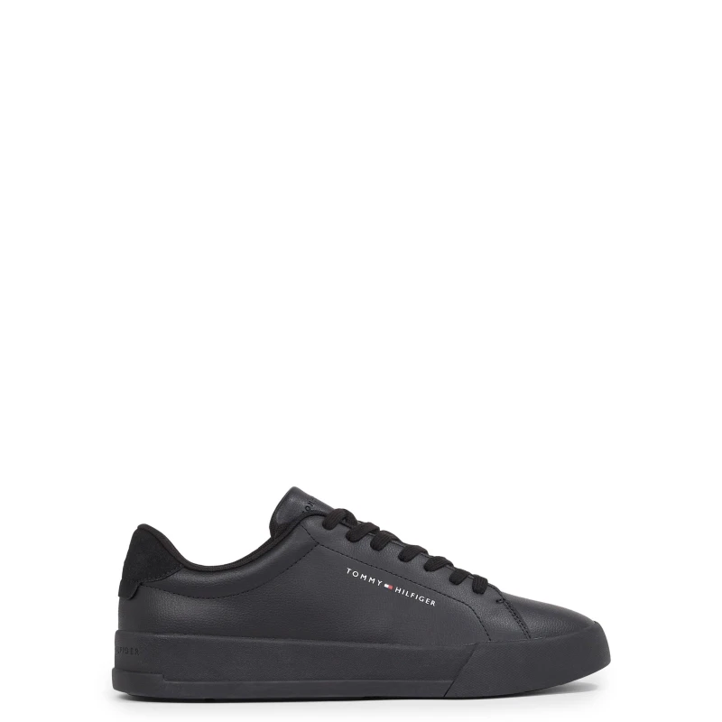 Image of Tommy Hilfiger TH COURT LEATHER Low Trainers 7 (41) Black 12984040270