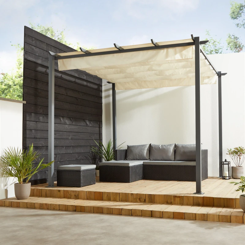 Image of Linea A Dublin 3 x 3m Pergola Anthracite unisex One Size