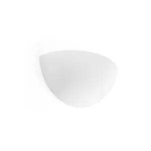 Image of Snow 1 Light Indoor Wall Light White Plaster, E14