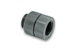 Image of EK Water Blocks EK-AF Extender Rotary M-F G1/4 - Black Nickel