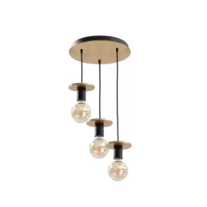 Image of Saturn Cluster Pendant Ceiling Light Gold, 30cm, 3x E27