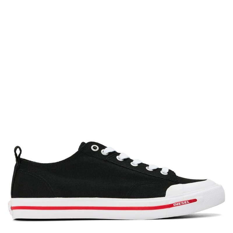 Image of Diesel Womens Court Trainers Black+White female 2.5 (35)