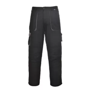 Image of Portwest Mens Texo Contrast Workwear Trousers (S/R) (Black)