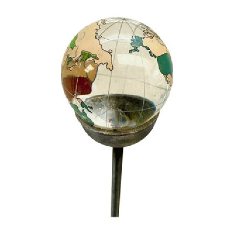 Image of Poppy Forge 4 Feet Coloured World 60mm Marble Pin Garden Art (Pack Of 3) - Bare Metal/ready To Rust