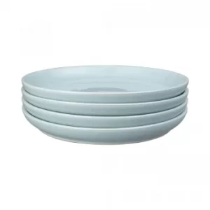 Image of Intro Pale Blue Set Of 4 Medium Coupe Plate