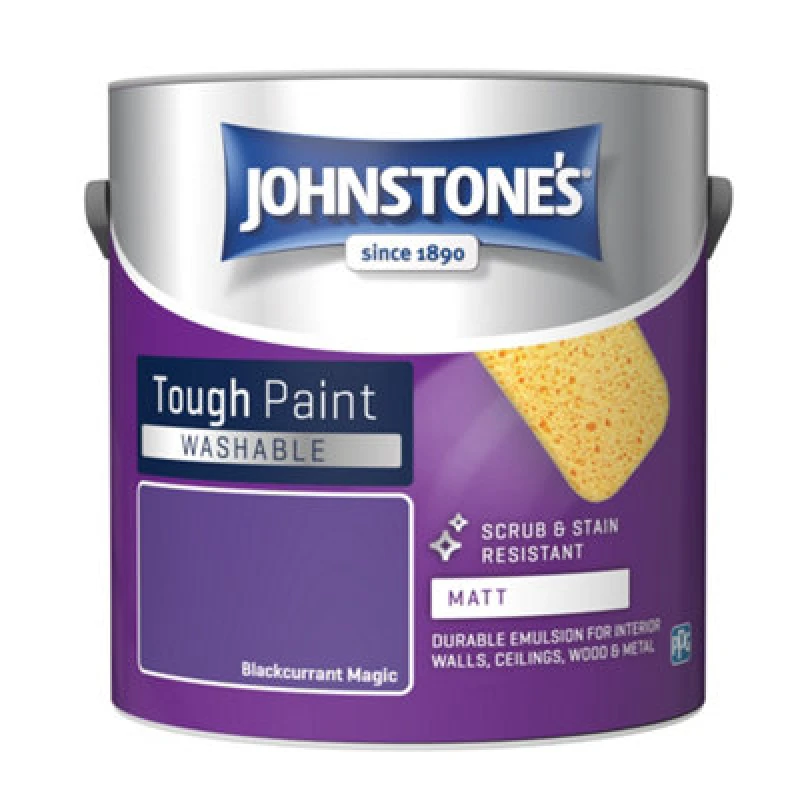 Image of Johnstone's Washable Matt Tough Paint Blackcurrant Magic - 2.5L