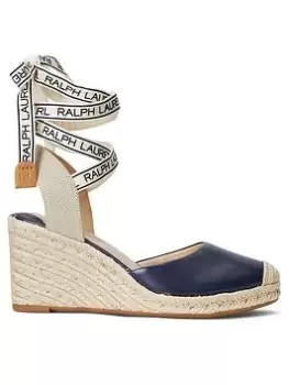 Image of Lauren by Ralph Lauren Paislee-espadrilles-wedge - French Navy, Size 4, Women