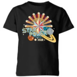 Image of Captain Marvel Star Power Kids T-Shirt - Black - 9-10 Years