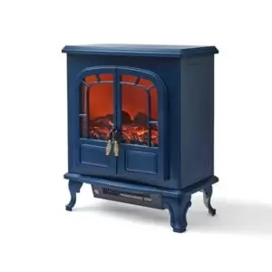 Image of Warmlite Traditional 2Kw Midnight Blue Cast Iron Effect Electric Stove