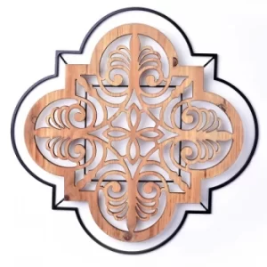 Image of Hestia Wooden Wall Art Cut Out Design on Wire Frame 52cm