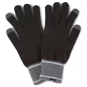 Image of Puma Knit Gloves (pair) (black/Gray Heather, Medium/Large)
