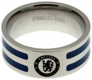 Image of Stainless Steel Chelsea Striped Ring - Size R.