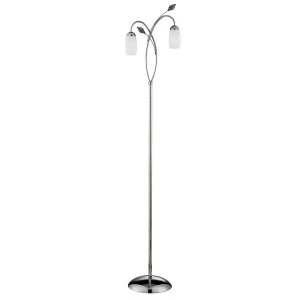 Image of Searchlight Lighting Collection Jade 2-Light Floor Lamp - Chrome