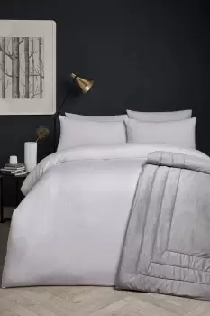 Image of 'Ravenna' Hotel Chic Geo Check Design Duvet Cover Set