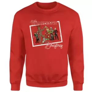 Image of Marvel Group Polaroid Christmas Jumper - Red - M