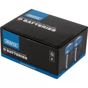 Image of Draper Powerup Ultra Alkaline D Cell Batteries Pack of 12