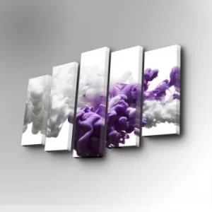 Image of 5PUC-077 Multicolor Decorative Canvas Painting (5 Pieces)