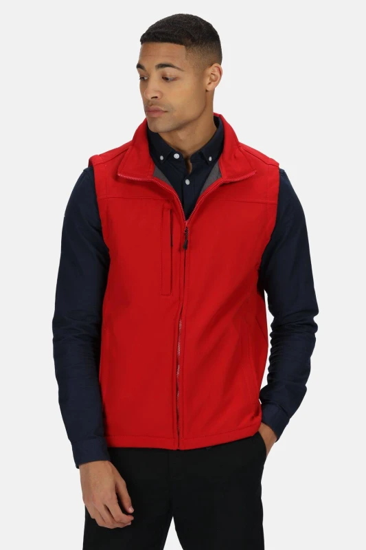 Image of Regatta Mens Flux Softshell Bodywarmer in Red Size: 4XL Red Male 4XL