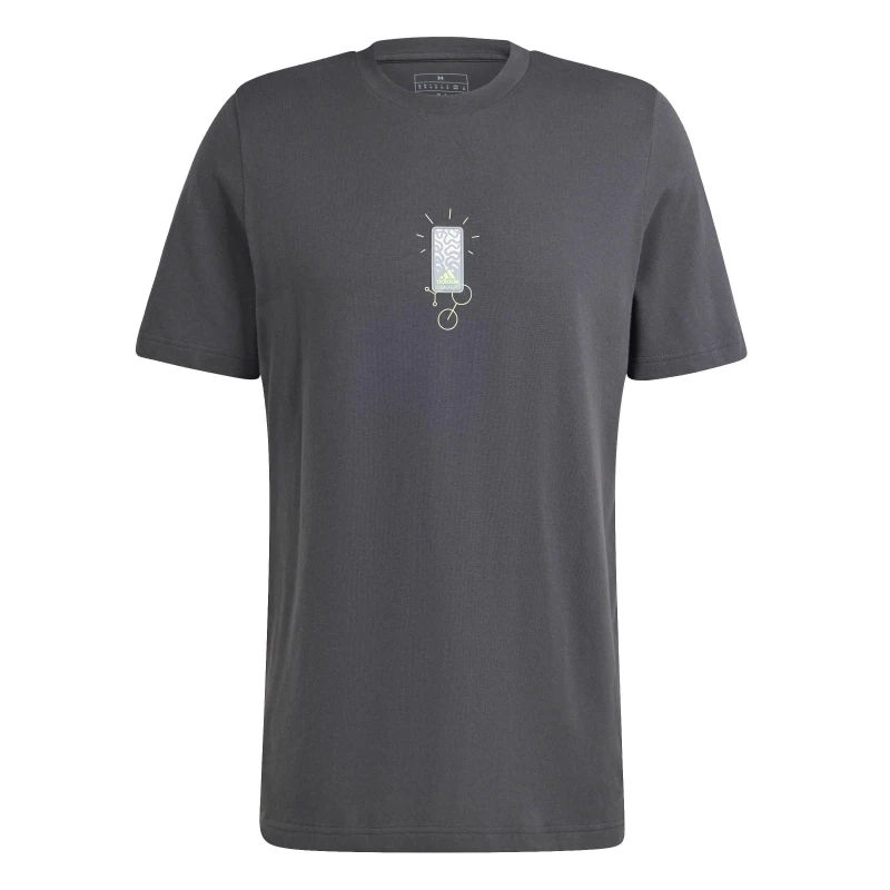 Image of adidas Molded Linear Graphic T-Shirt Mens - Grey Grey XS
