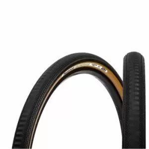 Image of GRAVELKING SEMI SLICK TLC FOLDING TYRE: BLACK/BROWN 700X43C PA700GKSS43BC - Panaracer