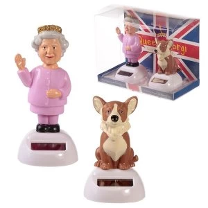 Image of Queen and Corgi Solar Powered Pal Set of 2