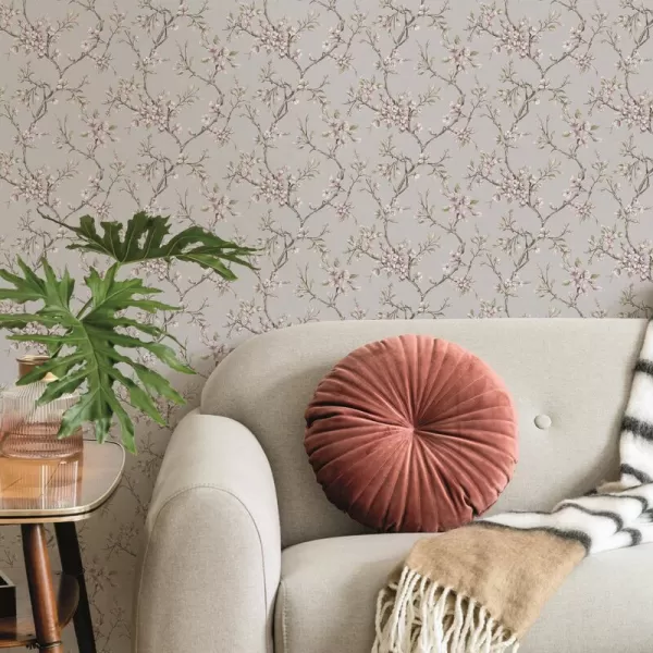 Image of Eliza Blush Floral Wallpaper - Pink - Boutique