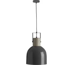 Image of INTERIORS by Premier Stockholm Mild Steel Pendant Ceiling Light - Grey