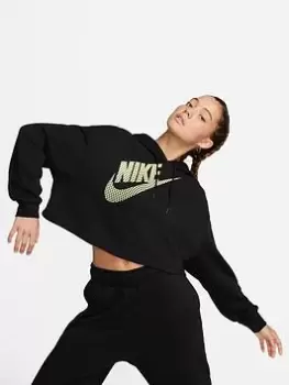 Image of Nike Nsw Crop Hoodie, Black Size M Women