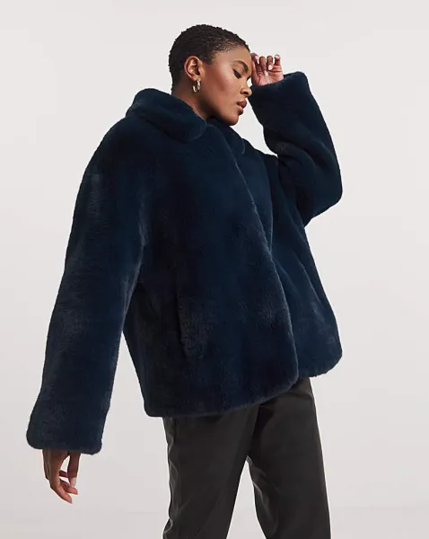 Image of Ted Baker Liliam Coat Navy Female 8 TW38501