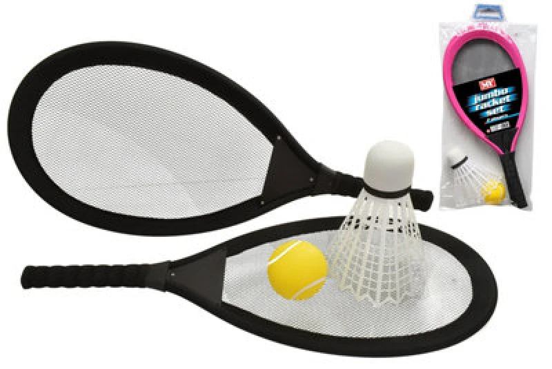 Image of M.y Jumbo Black Plastic Racquet Set