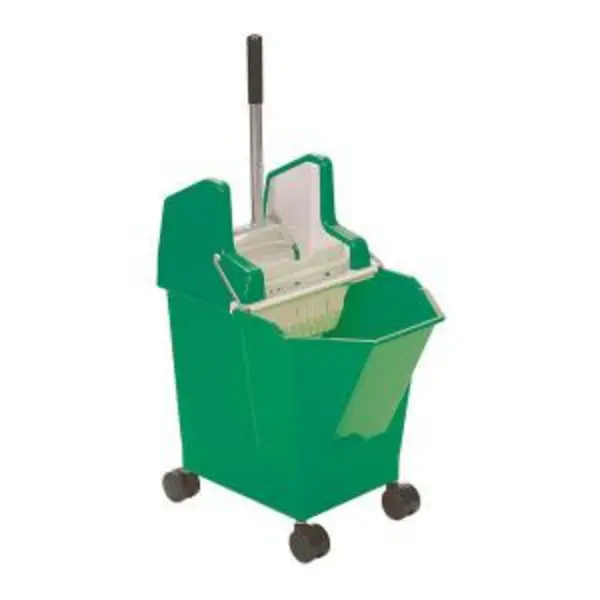 Image of ValueX Mop Bucket With Wringer 9 Litre With Castors Green - 0907061 EXR22742CP
