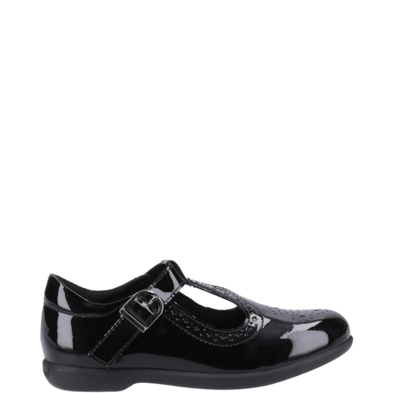 Image of Hush Puppies Britney Patent Senior School Shoes UK Size 5 (EU 38) Black HUS852-BLACK-5