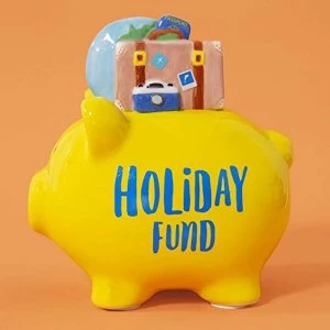 Image of Pennies & Dreams Ceramic Piggy Bank - Holiday Fund