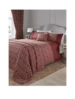 Image of Dreams & Drapes Woven D&D Hawthorne Jacquard Duvet Cover Set Burgundy - Sk