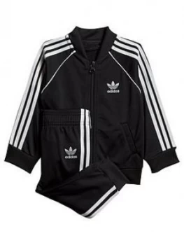 Image of adidas Originals Baby Boys Superstar Suit, Black, Size 6-9 Months