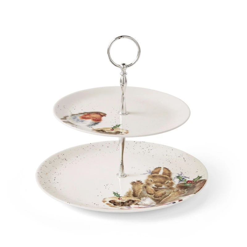 Image of Royal Worcester Wrendale Wrendale Designs Robin Bunny Cake Stand Multi unisex One Size