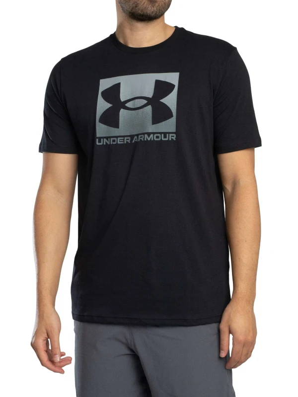 Image of Under Armour Mens Boxed Sports Updated Short Sleeve T Shirt XL- Chest 46-48' (116.8-121.9cm) Black 1386793-001-XL