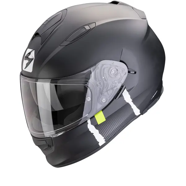 Image of Scorpion EXO-491 Code Matt Black-Silver Full Face Helmet M