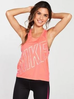 Image of Nike Running Dry Miler Tank Top Crimson Crimson Size S Women