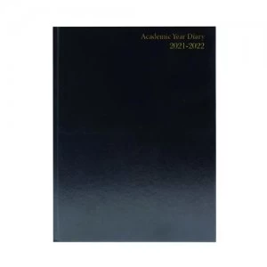 Image of Academic Diary Day Per Page A5 Black 2021-22 KF1A5ABK21