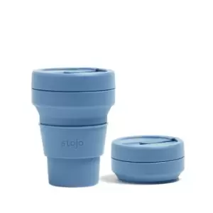 Image of Stojo Collapsible Pocket Cup 12oz - Steel Blue