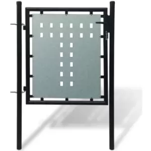 Image of Vidaxl - Black Single Door Fence Gate 100 x 150cm Black