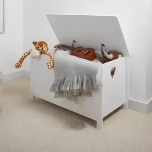 Image of White Heart Cut Out Storage Box White