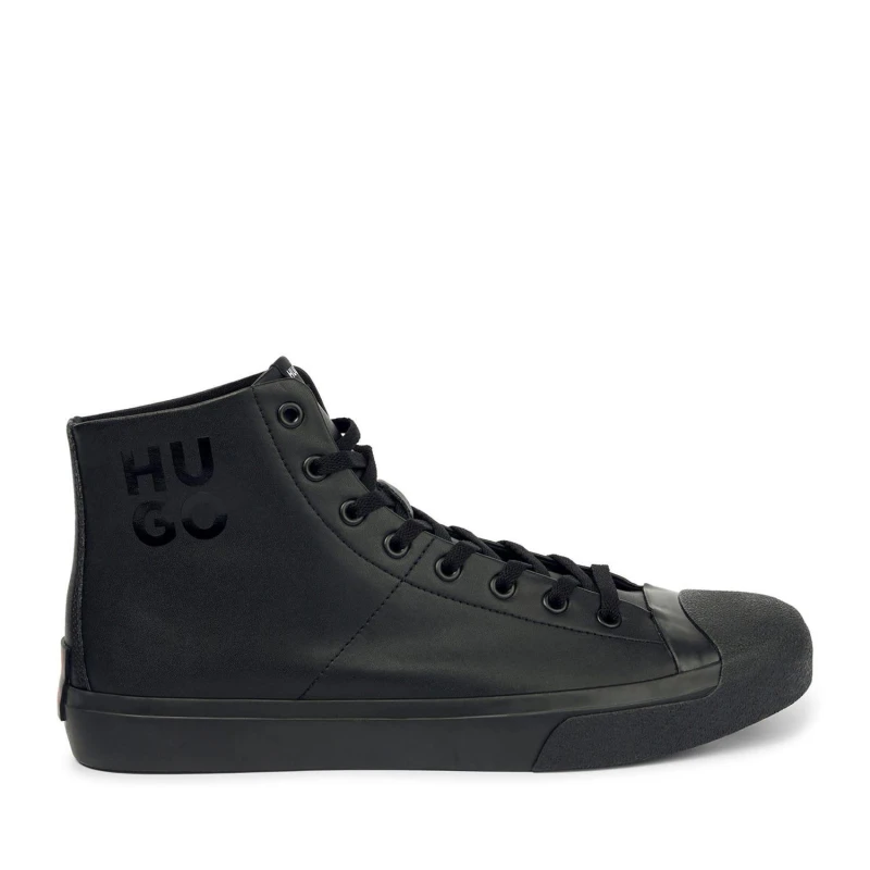 Image of Hugo Dyer Hi-Top Trainers Black male UK 6