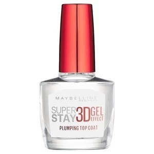 Image of Maybelline SuperStay 3D Gel Effect Plumping Top Coat 10ml Clear