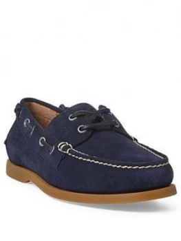 Image of Polo Ralph Lauren Merton Suede Boat Shoes - Newport Navy, Size 8, Men